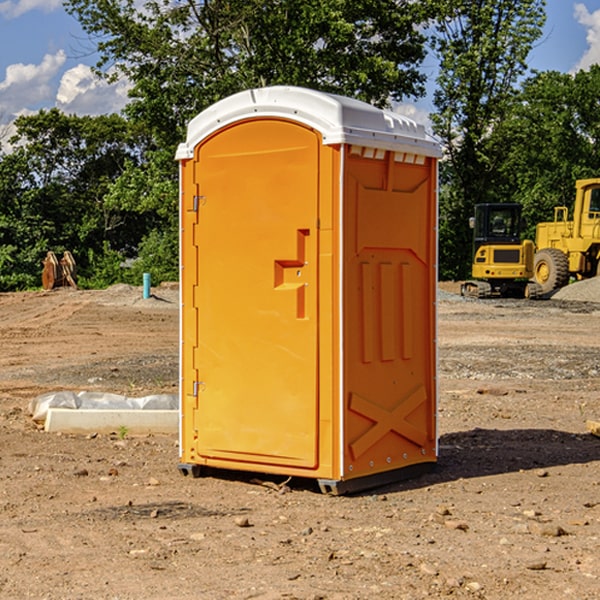 how often are the porta potties cleaned and serviced during a rental period in Jet OK